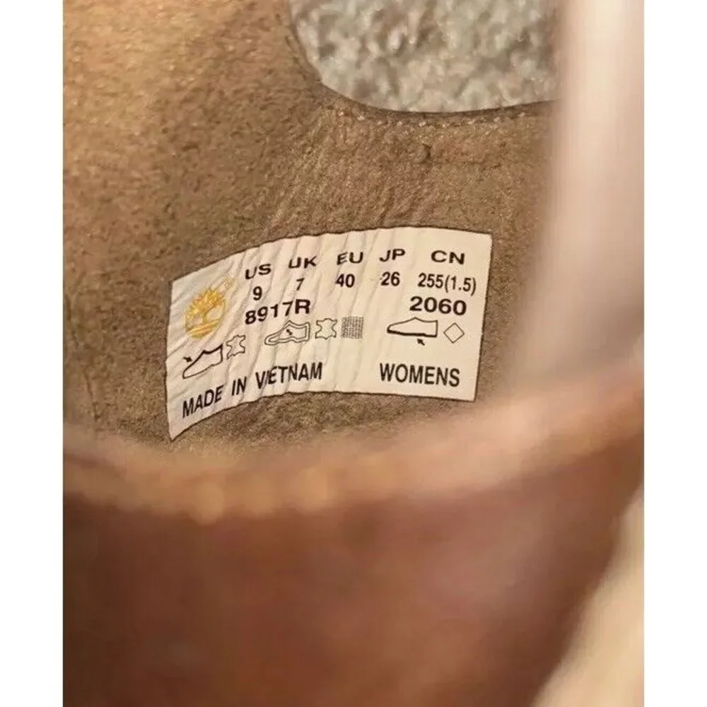 Timberland Earthkeepers Danforth Brown Wedge Leather Sandals Size 9 Anti-Fatigue